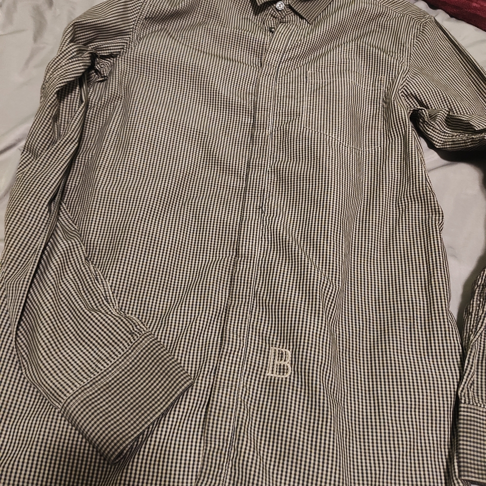 Pierre Balmain Monochrome Gingham Shirt